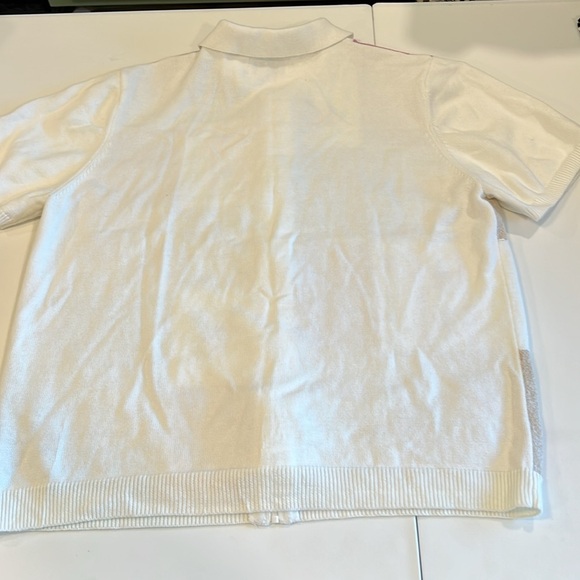 Alfred Dunner - Floral Patchwork Cardigan in Pink, Green, and Cream, L - Picture 6 of 6